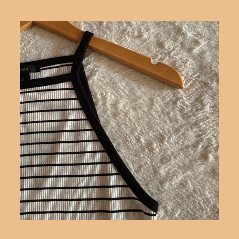 black & white striped halter top !
